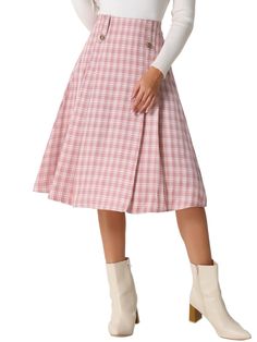 Shop Allegra K for Vintage Plaid High Waist Pleated A-Line Midi Skirt you are looking for, get more women's Skirts for yourelf. Order now! Free Returns!