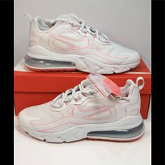 New Nike Air Max 270 React Sp Cq6549-100 White/Flash Crimson Size: Us 10 Condition Is "New With Box". White Fade-resistant Nike Air Max, White Fade-resistant Nike Air Max For Sports, Sporty White Nike Air Max, Sporty White Nike Air Max Fade-resistant, Durable White Nike Air Max For Sports, Nike Air Max 270 React, Athletic Shoes Nike, 270 React, Air Max 270 React