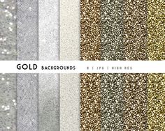 gold, silver and black glitter background textures for photoshopped or digital printing on paper