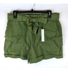 Sanctuary Muse Shorts For Women In New Condition With Tags. - High Rise - Hand Pockets - Rear Button Pockets - Tie Waist Tie Waist Shorts, Shorts For Women, Muse, High Rise, Womens Shorts, For Women, Tags, Green, Women Shopping