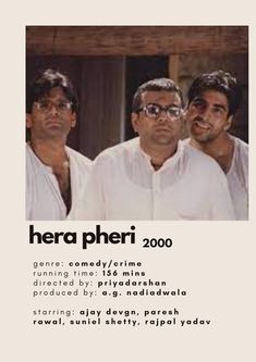 there are three men standing next to each other in front of a white background with the words here pheri 2000 on it