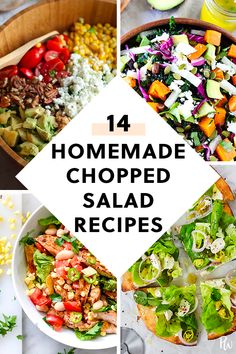 Salad Recipes For Dinner, Lunch Salads, Chopped Salad, Dinner Salads, Vegetable Salad, Easy Salads, Summer Salads, Clean Eating Snacks