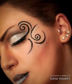 fantasy #makeup #@Diana #Avery #Avery #Avery #OpdenDries Steampunk Makeup, Carnaval Make-up, Mekap Mata, Carnival Makeup, Dance Makeup