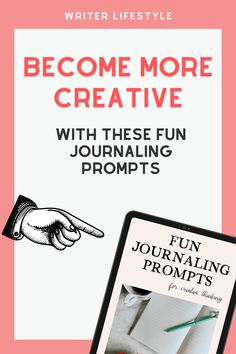 a book with the title become more creative with these fun journal and journals for writing