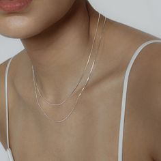 Silver Line Necklace Silver Line, Silver Necklace, Chain Necklace, Sterling Silver, Chain, Silver