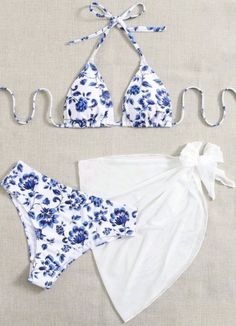 White Floral Print Swimwear For Beach Cover-up, Fitted Floral Print Swimwear For Beach Cover-up, White Triangle Top Swimwear With Floral Print, White Floral Triangle Top Swimwear, White Floral Print Triangle Top Swimwear, Bohemian White Swimwear With Floral Print, Bohemian White Floral Print Swimwear, White Bohemian Swimwear With Floral Print, White Floral Print Swimwear For Beach