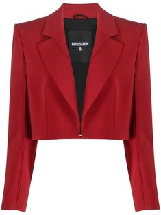 dark red dart detailing cropped peak lapels front hook and eye fastening long sleeves Red Cropped Blazer, Red Crop Blazer Outfit, Red Suit Jacket, Short Jackets For Women, Cropped Suit Jacket, Short Blazer, Cropped Jacket, Crop Blazer Outfit, Red Cropped Jacket