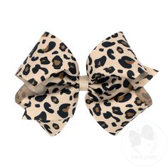 Spotted! Our king leopard print grosgrain hair bow is on-trend and in-style! With a variety of colors available, you're sure to find one that is picture perfect! These bows are sure to stay in her hair all day with our patented WeeStay™ no-slip hair clip. Leopard Hair Bow, Ribbon Knot, Leopard Print Hair, Leopard Hair, Christmas Hair Bows, Ribbon Hair, Girl Hair Bows, Christmas Bows, Girls Bows