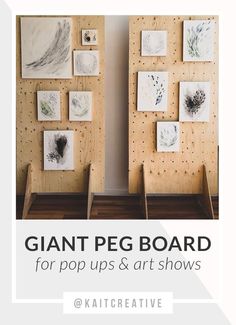 the giant peg board for pop ups and art shows