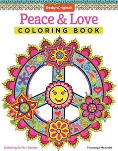 a coloring book with peace and love on it