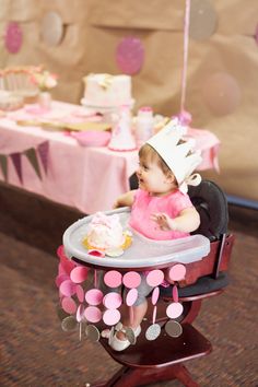 nat lifeasmama projectnursery bday celebration highchair natyouraveragegirl blair High Chair Decorations, Princess First Birthday, Birthday Highchair, 1st Birthday Party Decorations, Birthday Projects, 1st Birthday Decorations, First Birthday Decorations, Baby 1st Birthday