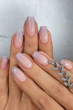 Work Nails, Pink Nail, Chic Nails, Manicure E Pedicure, Nail Polishes