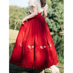 A classic dress embroidered with sweet red strawberries. The bright red strawberries drawn along with the geometrically arranged embroidery look like a framed painting. The back is decorated with lace-up, the waist part is decorated with ribbons, and the skirt part is decorated with ruffles. You will be fascinated by the graceful silhouette that gently spreads out. 
 
 
 Reservation deadline 
 
 December 12th (Tuesday) 13:00 
 
 
 Item 
 
 Skirt (long length) 
 Skirt (middle length) 
 Corset 
 B Blouse Corset, Strawberry Drawing, White Short Sleeve Blouse, Corset Blouse, White Long Sleeve Blouse, 12 December, Red Strawberry, Blouse Short Sleeve, Embroidered Skirt