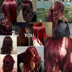 Womans Hair, Hair Color Swatches, The Perfect Haircut, Hair Dye Ideas, Black Hair Dye, Cherry Hair, Hair Inspiration Long