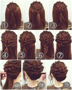 ヘアアレンジ https://www.instagram.com/nest_hairsalon/ Easy Curly Updo, Hair Bun Tutorial, Penteado Cabelo Curto, 짧은 머리, Trending Hairstyles, Hairstyles Haircuts, Headband Hairstyles, Hair Updos, Prom Hair