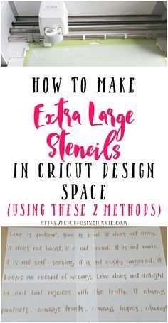 how to make extra large stencils in circuit design space using these 2 method