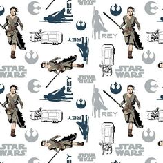 the star wars characters are depicted on this white background