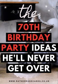 DIY creative 70th birthday party ideas for men 30th Birthday Diy Gifts, Funny 30th Birthday Ideas, 30tj Birthday Party Ideas For Her, 30 Year Old Birthday Ideas, Dirty 30 Birthday Party Ideas, 30th Birthday Party Women, Birthday Party Ideas For Men, 60th Birthday Party Themes, 60th Birthday Theme