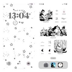 an iphone screen with various stickers on it