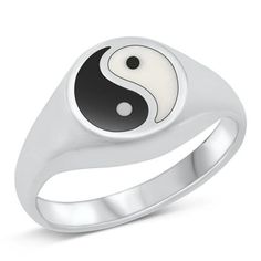 CHOOSE YOUR COLOR Yin Yang Wholesale Ring .925 Sterling Silver Band Jewelry Female Male Size 12 All our silver jewelry is crafted from .925 silver also commonly referred to as sterling silver. Sterling silver is the standard for beautiful high-quality silver jewelry and can not be replicated by lower priced silver plated jewelry. It is 92.5% pure silver, mixed with alloys to add strength and durability to stand the test of time. We promise superior service which includes fast shipping, great com Silver Stone Ring, Geometric Diamond Ring, Tiffany Co Rings, Infinity Diamond Ring, Vintage Diamond Wedding Bands, Tarnish Remover, Beautiful Diamond Rings, Platinum Diamond Rings, Turquoise Ring Silver