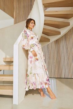 Lydia Millen Silk Cotton Botanical Maxi Dress | Karen Millen Lydia Millen, Lydia Elise Millen, Latest Maxi Dresses, Maxi Dress Designs, Maxi Dress Collection, Mode Chic, Best Wedding Dresses, Karen Millen, Wedding Guest Outfit