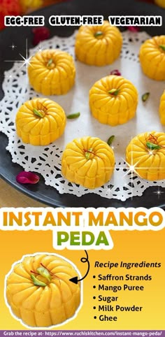 Instant Mango Peda, a mouth-watering delicacy, is unbelievably a simple fare as it contains only two main ingredients; sweet mango puree and milk powder. It's a great recipe to make for festivals! #mangopeda #instantpeda #diwalisweets #indianmithai Easy Indian Dessert Recipes, Indian Mithai, Easy Indian Dessert, Biscuits Packaging