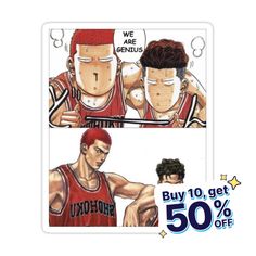 two stickers with the same character on each side and one has an image of a basketball