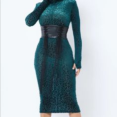 This Sexy Dress Hugs Your Curves And Will Not Disappoint! Great For Casual Wear Or Dress It Up! Winter Bodycon Midi Dress For Club, Winter Club Bodycon Midi Dress, Winter Club Midi Dress With Stretch, Fitted Midi Dress For Winter Party, Green Midi Dress For Night Out In Winter, Fitted Midi Dress For Winter Night Out, Green Midi Dress For Winter Night Out, Green Winter Party Bodycon Dress, Fitted Denim Dress