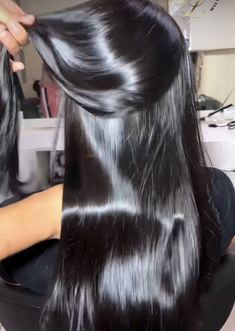 #fashion #coquette #woungyoung Hair Claim, Long Shiny Hair, Long Healthy Hair, Silky Hair, Dream Hair, Shiny Hair, Aesthetic Hair, العناية بالشعر, Grow Hair