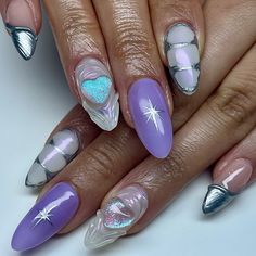 🪩 Soft cybercore 💜👾

Set Details ❀ﹾ𓈒 Tier 2 + Gelx extensions 

🏠📍Located in 64050 Independence, Mo
🗓️ Availability linked in linktree!

‎❀ﹾ𓈒ིུ✩ Products used: 
@apresnailofficial - Natural medium almonds 
‎—————— ⊹ ⊱ ❀ﹾ𓈒ིུ✩ ⊰ ⊹ ——————