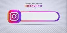 Instagram label 3d rendering | Premium Psd #Freepik #psd #logo Instagram Logo Png Hd 3d, Text Frame Design Graphics, New Instagram Logo Png, Instagram Logo Wallpaper, Instagram Logo Png Hd, Editing Logo, Instagram Logo Design, Photography Name Logo