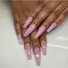 Pink Clear Nails, Light Pink Acrylic Nails, December Nails, Plain Nails, Pink Gel Nails, Simple Acrylic Nails, Thanksgiving Nails, Nail Swag, Pink Acrylic