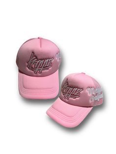 KappGodz Retro Pink Kap | Hat - KappGodz Apparel Adjustable Pink Snapback Hat For Streetwear, Pink Adjustable Snapback Hat For Streetwear, Trendy Pink Snapback Hat With Visor, Pink Snapback Visor Hat For Spring, Pink Visor Snapback Hat For Spring, Trendy Pink Visor Hat, Pink Snapback Hat For Streetwear With Flat Brim, Pink Baseball Cap With Short Brim, Pink Hat For Streetwear, One Size Fits Most