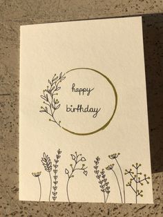 a card with the words happy birthday written on it