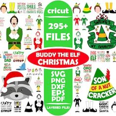 an image of buddy the elf christmas stickers