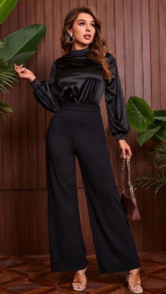 Semi Formal Outfits For Women, Jumpsuit For Wedding Guest, Semi Formal Outfits, Business Professional Outfits, Comfy Jumpsuits, Fashion Aesthetics, Style Noir, Professional Outfits, Fall Fashion Outfits