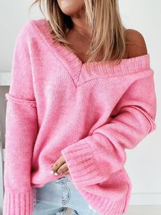 Pink Exposed Seam V Neck Slouchy Sweater Specifications: Item No: LC2723574-10 Product Weight: 0.56Kg Occasion: Daily Color: Pink Style: Southern Belle Season: Winter Brand Category: Tops > Sweaters & Cardigans Creation Time: 2023-10-01 Material: 60% Acrylic + 40% Polyamide Style: Casual Pattern: Solid Neckline: V Neck Silhouette: Shift Sleeve Length: Long Sleeve Occasion: Daily Detail: This slouchy pink sweater is suitable for most occasions The oversized fit is fashionable and comfy Features a Lisa Fischer, Slouchy Sweater, Pink Sweater, Grey Sweater, Vneck Sweater, Drop Shoulder, Clothing Items, Jacket Dress, Jumpsuit Dress