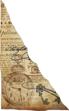 a piece of paper with an image of the state of california on it and a clock