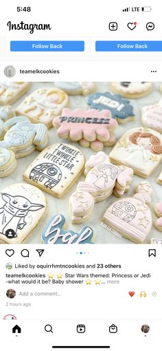 the instagram page is filled with cookies