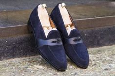 Luxury Shoes For Men, Mens Loafer, Blue Suede Loafers, Quality Leather Boots, Navy Blue Shoes, Custom Design Shoes, Blue Suede Shoes, Men Suede, Moccasins Shoes