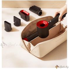 Bird in Bag - Premium PU Leather Hair Dryer and Curling Iron Storage Bag: Travel-friendly, Portable Pouch with Dustproof Cover for Hair Styling Tools Curling Iron Storage, Travel Hair Dryer, Iron Storage, Zipper Lock, Work Backpack, Hair Styling Tools, Travel Storage, Cooler Bag, Curling Iron