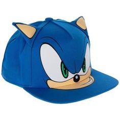 Size: Youth Unisex One Size Fits Most Material: Foam & Fabric Color: Blue, Beige, White & Green Quantity: 1 Show off your way past cool style by wearing this Sonic Youth Baseball Cap. This blue baseball cap features Sonic's determined smirk on the front and flat brim. His green eyes are embroidered for a piercing gaze with his triangle-shaped ears at the top for a dimensional look. Ride the waves of super sonic speed with this unique hat! His Green Eyes, Blue Baseball Cap, Super Sonic, Sonic Youth, Youth Baseball, Unique Hats, Green Eyes, White Green, Fabric Color