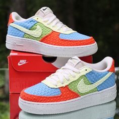 Shoes Are New. Comes With Box Alternate. 100% Authentic Guarantee. We Are The Creators Of All Images Presented In The Listing. Images In Listing, Show The ‘Exact Condition’ Of The Item. Nike Air Force 1 Low Lv8 Hemp Multicolor Size 5.5y Dv2192-400 Playful Green Low-top Sneakers, Colorful Playful Sneakers For Streetwear, Casual Multicolor Nike Air Force 1 Low-top, Casual Nike Air Force 1 Multicolor Low-top, Multicolor Skate Shoes With Rubber Waffle Outsoles, Playful Multicolor Nike Sneakers, Playful Nike Multicolor Sneakers, Playful Orange Sneakers, Multicolor Nike Air Force 1 Lace-up Casual Shoes