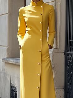 Coat And Dress, Long Sleeve Dresses Fall, Retro Glam, Long Trench Coat