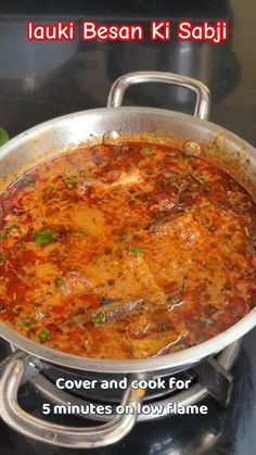 a large pot filled with food on top of a stove