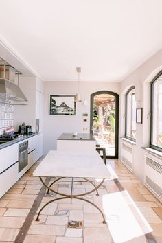 Beautiful, vibrant kitchen located in Amalfi coast. Simple, white and styilish. Minimalist Kitchen, Simple White