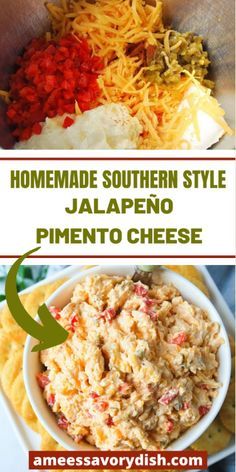 A recipe for jalapeño pimento cheese, a spicy twist on a southern classic. You can leave out the jalapeños for a classic version of this tasty spread. Cream Cheese Spread Recipes, Cheese Spread Recipes, Pimento Cheese Sandwiches, Sweet Appetizer