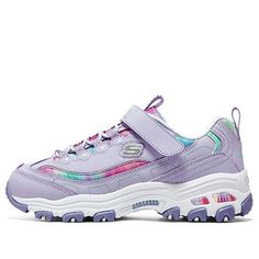 (GS) Skechers DLITES Low 'Lavender Multi' 303905L-LVMT Skechers D'lites, Skechers D Lites, Dope Nail Designs, Dope Nails, Lavender, Design