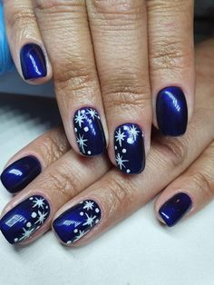 Xmas Nails Blue, Lion Nails, Marie Nails, Fingernail Designs, Winter Nails Acrylic, Christmas Gel Nails