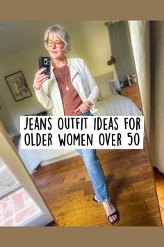 [CommissionsEarned] Jeans Outfit Ideas For Older Women Over 50 #35yearoldwomansummeroutfit 50 Year Old Mom Outfits, 50 Year Old Women Fashion Casual, Cute Outfits Over 50, Women In 50s Fashion Over 50, Jeans Over 60 Older Women, Fashion Over 50 2024, Women’s Fashion Over 50, Jeans For Older Women Over 50, Classy Jeans Outfits For Women